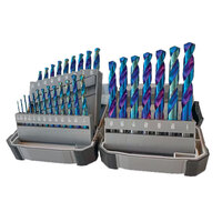 29 PIECE ROCKY MOUNTAIN BLUE 135 DEGREE SPLIT POINT NAS HIGH SPEED STEEL JOBBER BIT INDEX