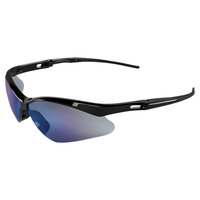 SPEARFISH SAFETY GLASSES BLUE MIRROR LENS BLACK FRAME