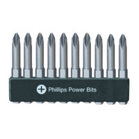 PHILLIPS #2 X 2 POWER BIT MULTI-PACK W/ REUSABLE HOLDER; EACH PACK CONTAINS X10 BITS 20 COUNT BUCKET