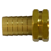 3/8 X 3/4 BRASS BARSTOCK GARDEN HOSE COUPLING FEMALE SWIVEL ONLY