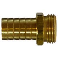 3/8 X 3/4 BRASS BARSTOCK GARDEN HOSE COUPLING MALE END ONLY