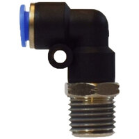 5/32 X 10-32 BRASS COMPOSITE BODY PUSH-IN 90 DEGREE SWIVEL MALE ELBOW