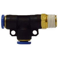 3/8 X 1/8 BRASS COMPOSITE BODY PUSH-IN SWIVEL MALE RUN TEE