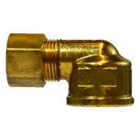 3/8 X 3/4 BRASS COMPRESSION 90 DEGREE FORGED FEMALE ELBOW