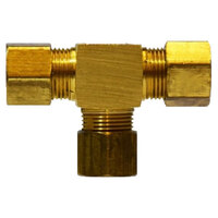 1/8 BRASS COMPRESSION BARSTOCK TEE