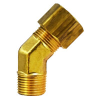 3/16 X 1/8 BRASS COMPRESSION FORGED 45 DEGREE ELBOW