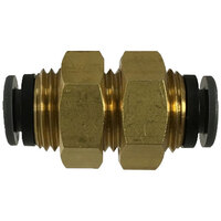 1/4 BRASS DOT COMPOSITE BODY PUSH-IN BULKHEAD UNION