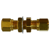 1/4 BRASS DOT NYLON AIR BRAKE BULKHEAD UNION