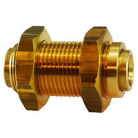 1/4 BRASS DOT PUSH-IN BULKHEAD UNION