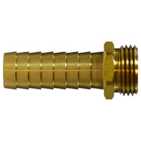 1/2 X 3/4 BRASS GARDEN HOSE BARB MALE END ONLY 2" SHANK