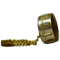 3/4 BRASS GARDEN HOSE CAP WITH 12" CHAIN