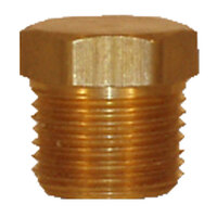 3/4 BRASS PIPE CORED HEX PLUG USA