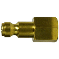 1/4 X 1/4 BRASS PNEUMATIC AUTOMOTIVE/PARKER INTERCHANGE (TRU-FLATE) FEMALE PLUG