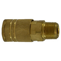 1/4 X 1/4 BRASS PNEUMATIC INDUSTRIAL INTERCHANGE MALE COUPLER