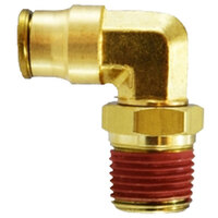 5/32 X 10-32 BRASS PUSH-IN 90 DEGREE SWIVEL MALE ELBOW