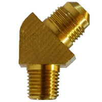 1/4 X 1/8 BRASS SAE 45 DEGREE FLARE 45 DEGREE BARSTOCK ELBOW