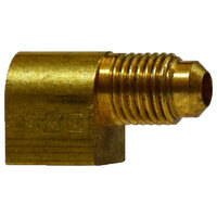 1/4 X 1/8 BRASS SAE 45 DEGREE FLARE 90 DEGREE BARSTOCK FEMALE ELBOW