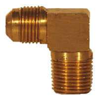 5/8 X 3/8 BRASS SAE 45 DEGREE FLARE 90 DEGREE MALE ELBOW USA