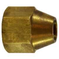 3/8 X 1/4 BRASS SAE 45 DEGREE FLARE REDUCING SHORT ROD NUT