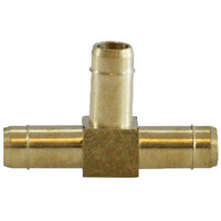 1/4 BRASS SINGLE BARBED UNION TEE FOR PLASTIC TUBING