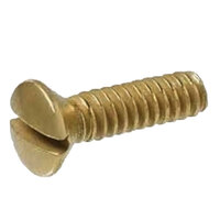 #10-32 x 3/8 Brass Slotted Drive Oval Head Machine Screws