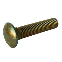 1/2-13 x 1 1/2 Yellow Zinc Finish Steel Grade 8 Square Neck Carriage Bolt