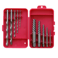 #1-5 CARBON STEEL SPIRAL FLUTE SCREW EXTRACTOR SET WITH DRILLS