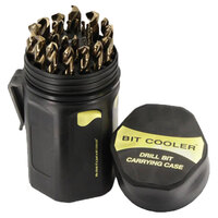 29 PIECE COBALT JOBBER LENGTH DRILL BIT SET, 1/16" - 1/2", ROUND BIT COOLER CASE, DWDCO SERIES