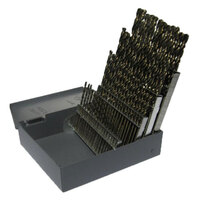 60 PIECE HSS BLACK OXIDE STUB (SCREW MACHINE) SPLIT POINT DRILL BIT SET, D/ASP, #1 - #60