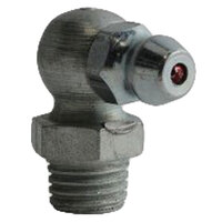 M8-1.0 ZINC FINISH STEEL 90 DEGREE ANGLE TAPER THREAD GREASE FITTING WITH BALL CHECK H2105Z3