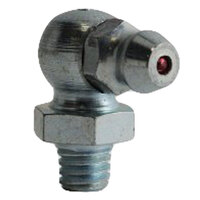 M6-1.0 ZINC FINISH STEEL 90 DEGREE ANGLE TAPER THREAD GREASE FITTING WITH BALL CHECK H2108Z3