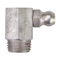 M10-1.0 ZINC FINISH STEEL 90 DEGREE ANGLE TAPER THREAD GREASE FITTING WITH BALL CHECK H2111Z3