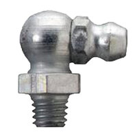 M10-1.5 ZINC FINISH STEEL 90 DEGREE ANGLE TAPER THREAD GREASE FITTING WITH BALL CHECK H2123Z3