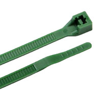 8 NEON GREEN NYLON 50LB STANDARD CABLE TIE 100 PACK