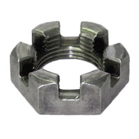 1 1/2-12 Plain Finish Steel SAE J995 Grade 2 Slotted Jam Nut