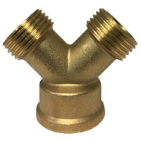 3/4 LEAD-FREE BRASS GARDEN HOSE Y CONNECTOR