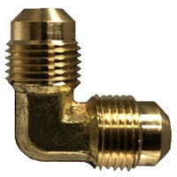 1/4 LEAD-FREE BRASS SAE 45 DEGREE FLARE 90 DEGREE UNION ELBOW