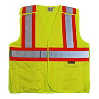 SAFETY VEST YELLOW CLASS 2 BREAKAWAY 2 POCKETS XL