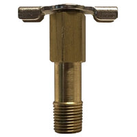 1/8 MIP BRASS DRAIN COCK LONG INTERNAL SEAT WING NUT HANDLE