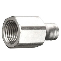 1/8 X 1/8 NICKEL PLATED BRASS FEMALE ADAPTER WITH NICKEL COLLET