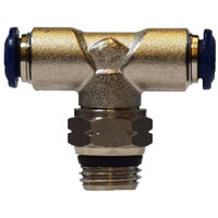 3/8 X 1/2 NICKEL PLATED BRASS PUSH-IN 90 SWIVEL MALE BRANCH TEE