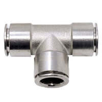 1/8 NICKEL PLATED BRASS UNION TEE WITH NICKEL COLLET