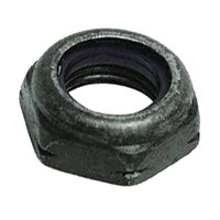 #10-24 Black Zinc Finish Steel Grade 2 Hex Jam Nylon Insert Lock Nut