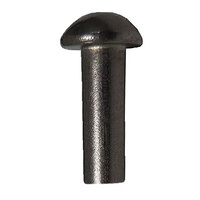 1/2 x 1 Plain Finish Steel Round Head Solid Rivet