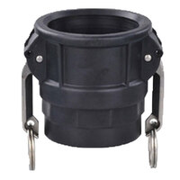 1/2 POLYPROPYLENE CAM AND GROOVE CAMLOCK FEMALE COUPLER X FEMALE NPT TYPE D