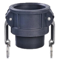 1/2 POLYPROPYLENE CAM AND GROOVE CAMLOCK FEMALE COUPLER X MALE NPT TYPE B