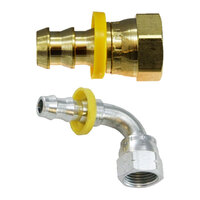 FITTINGS-PUSH ON HOSE BARB-SAE/JIC DUAL