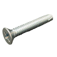 1/4-20 x 1 Zinc CR3+ Finish Steel Phillips Drive Flat Head Type F Thread Cutting Screw