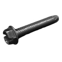 1/4-20 x 1 Black Zinc CR3+ Finish Steel Indented Slotted Hex Washer Head Type F Thread Cutting Screw