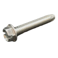 1/2-13 x 1 Zinc CR3+ Finish Steel Indented Slotted Hex Washer Head Type F Thread Cutting Screw